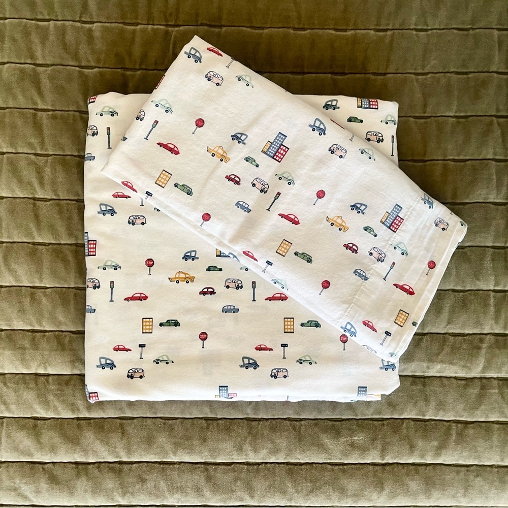 “City Cars” Full Flat Sheet + Pillowcase by Pillowfort for Target